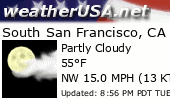 Click for Forecast for South San Francisco, California from weatherUSA.net